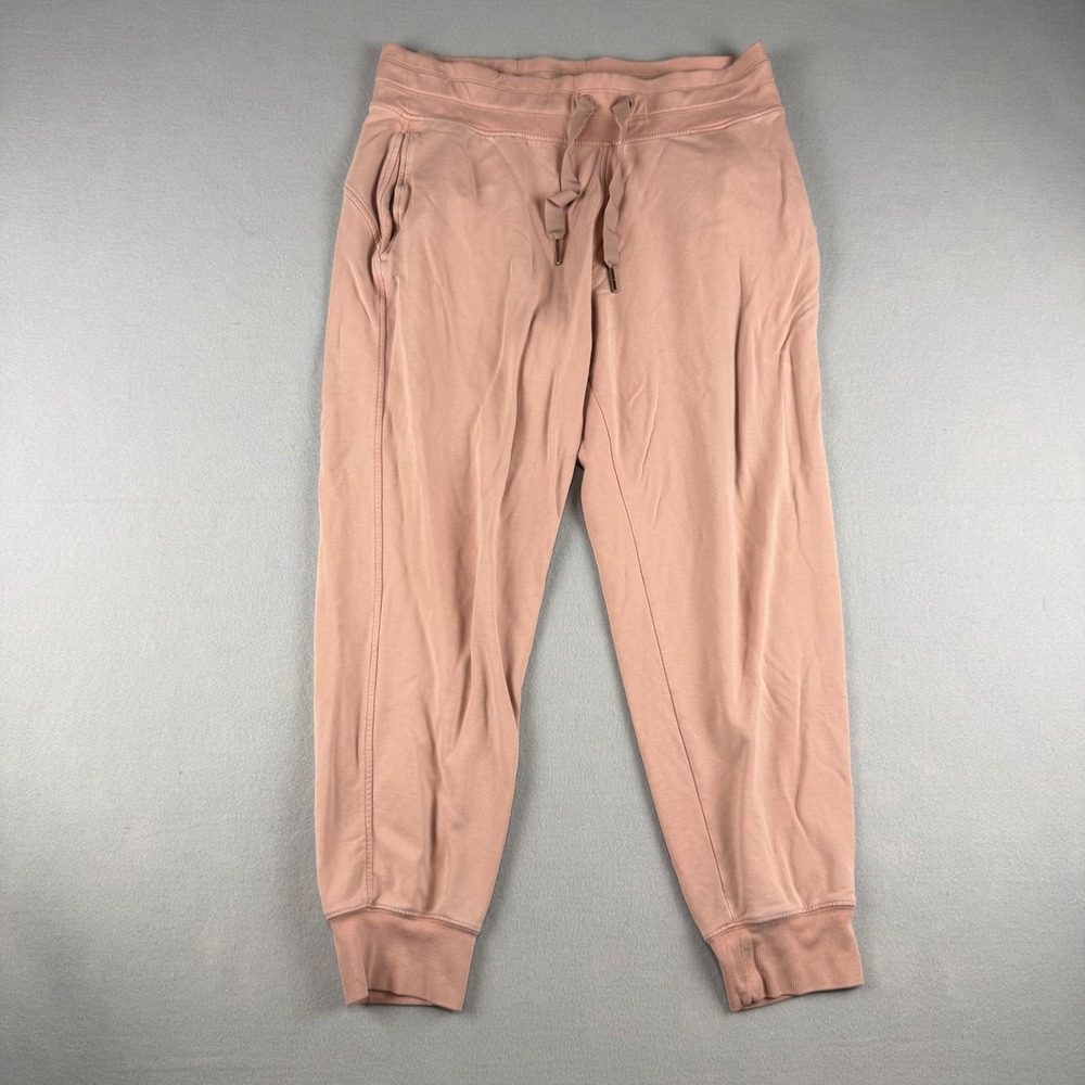 Athleta Womens Dusty Rose Pink French Terry Jogger Sweatpants Size Large L